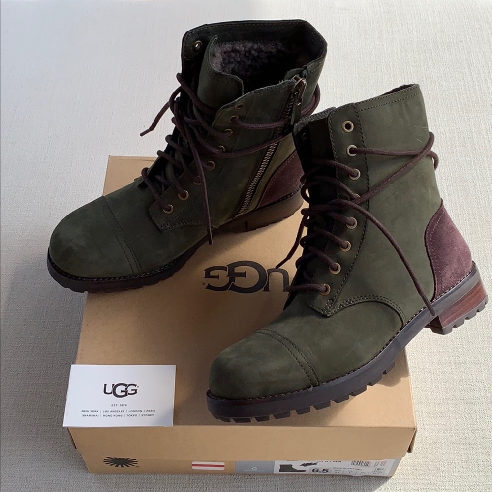 UGG NWB KILMER Shearling/Wool Lined Leather Boots - Picture 8 of 8